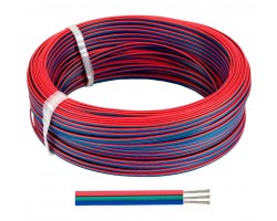 Cable paralelo 3 hilos para tira led CCT, Rollo de 100mts